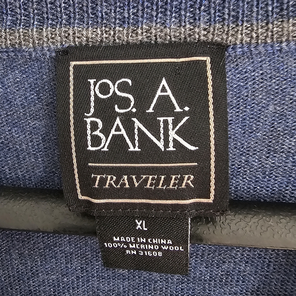 Bundle Of (3) Jos. A. Bank 100% Merino Wool Long Sleeve V-Neck Sweaters XL - Picture 2 of 11